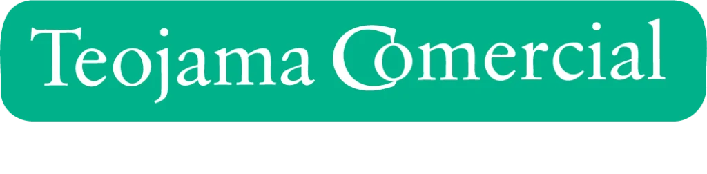 Logo de Teojama Comerciales versión letras blancas